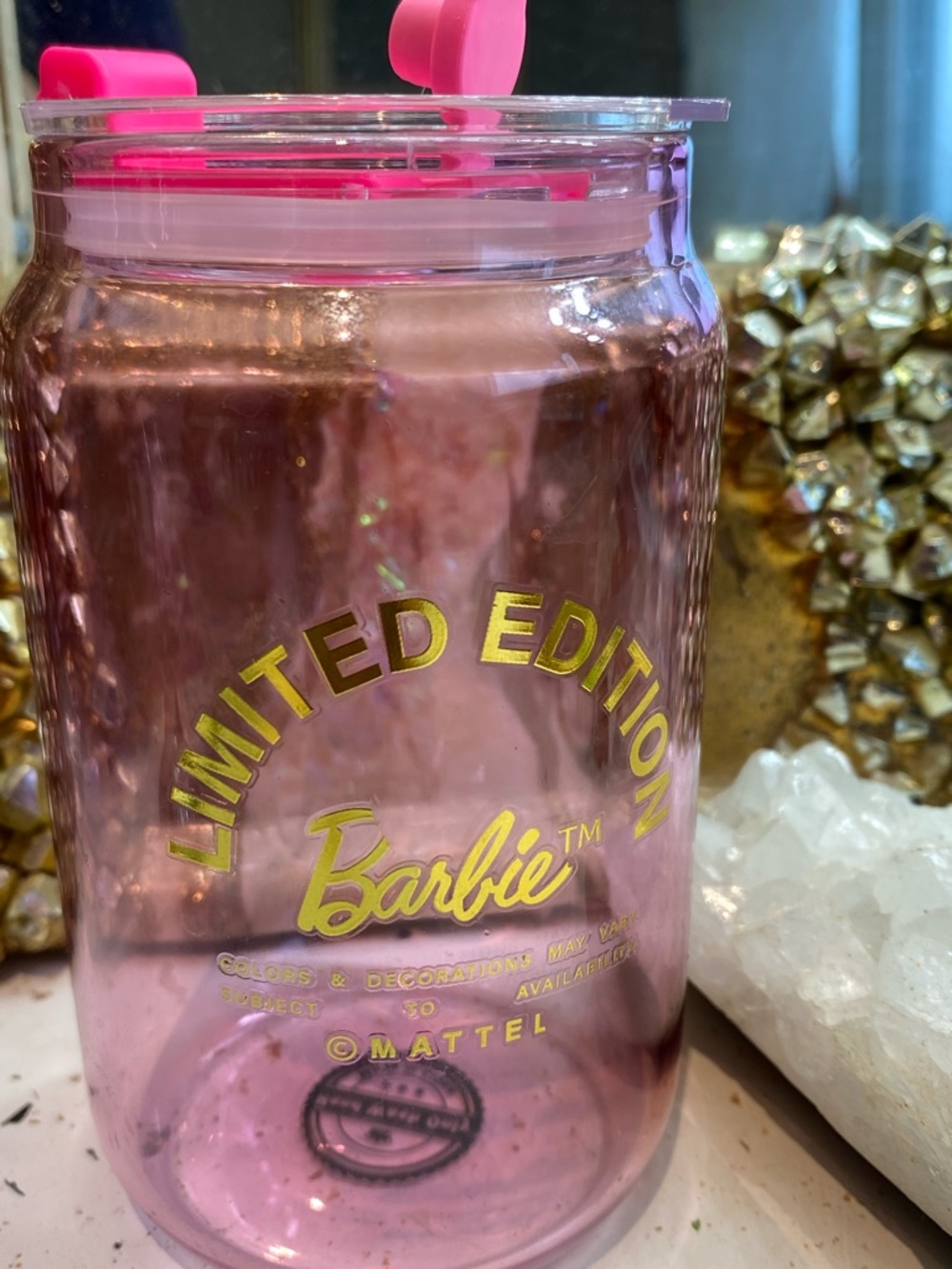 Barbie Pink Tumbler Limited Edition Sipper with Gold Logo - Picture 2 of 6